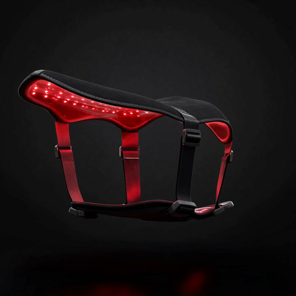 HALO red light therapy harness glowing